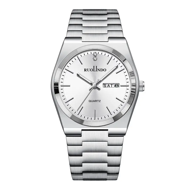 Men's Quartz Watch with Butterfly Buckle & Steel Band - Image 4