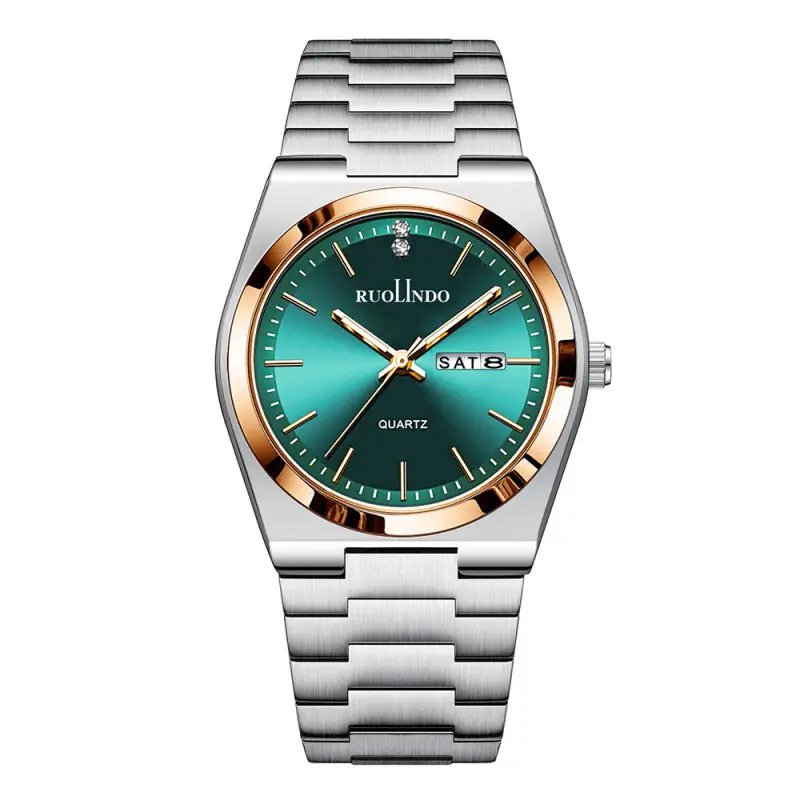 Men's Quartz Watch with Butterfly Buckle & Steel Band - Image 6