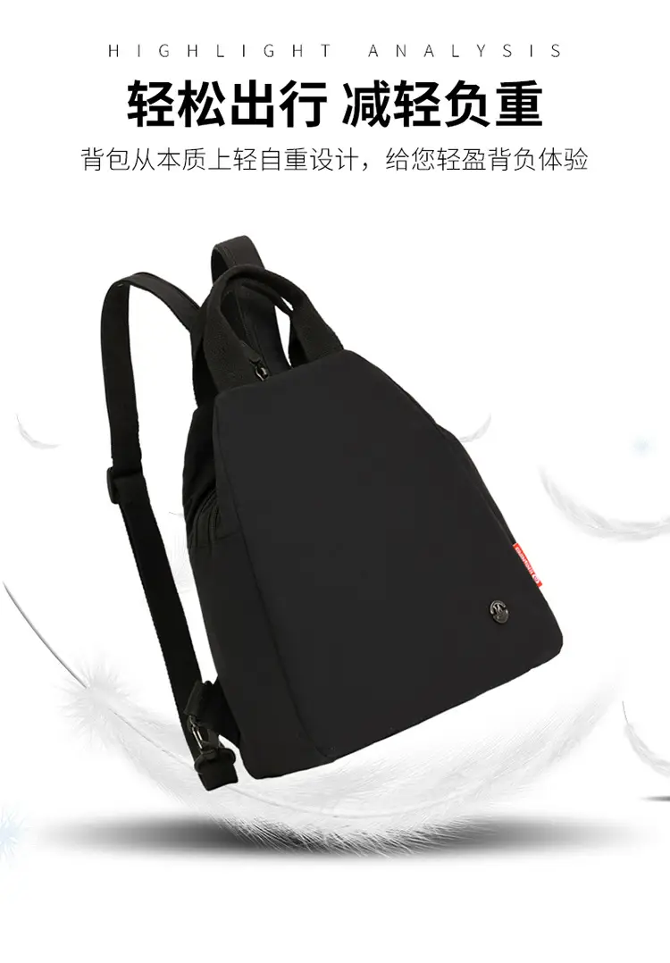 White Waterproof Lightweight Commuter Backpack — feature 10