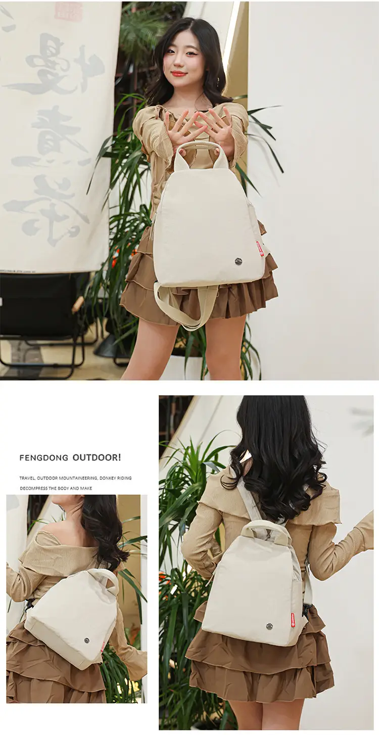 White Waterproof Lightweight Commuter Backpack — feature 21