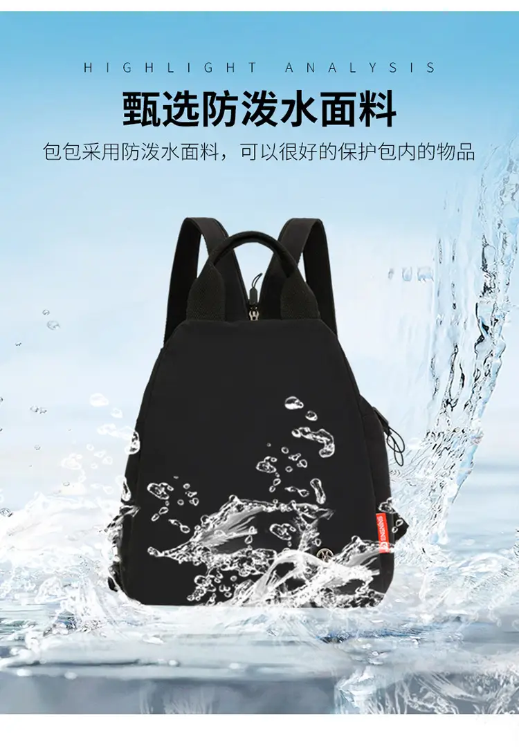 White Waterproof Lightweight Commuter Backpack — feature 9