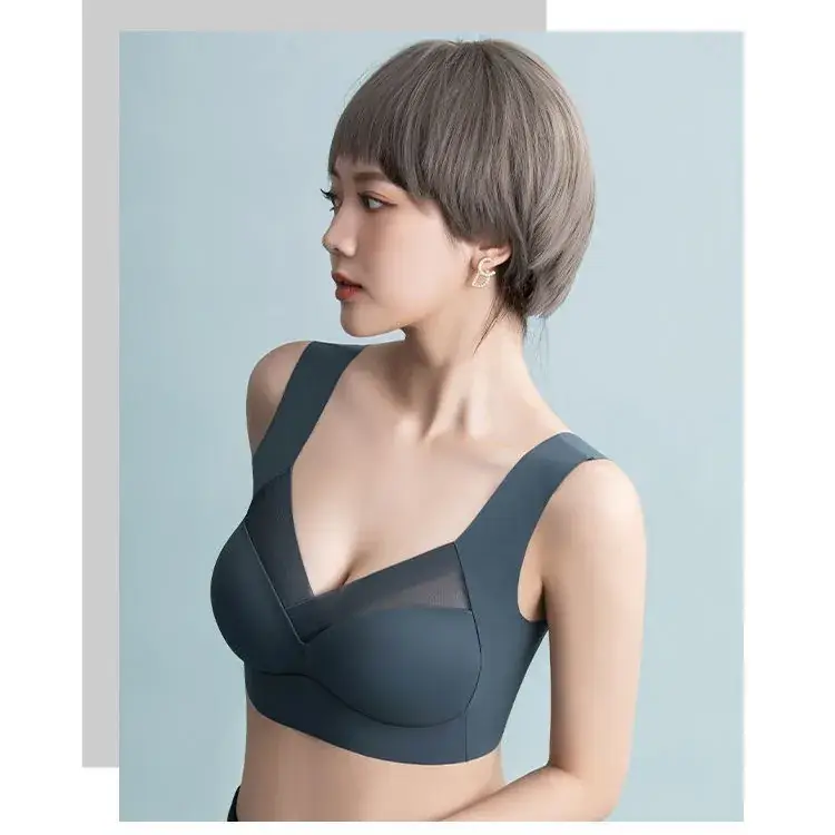 Traceless Back Bra Push Up Adjustable Large Chest Small - Image 2