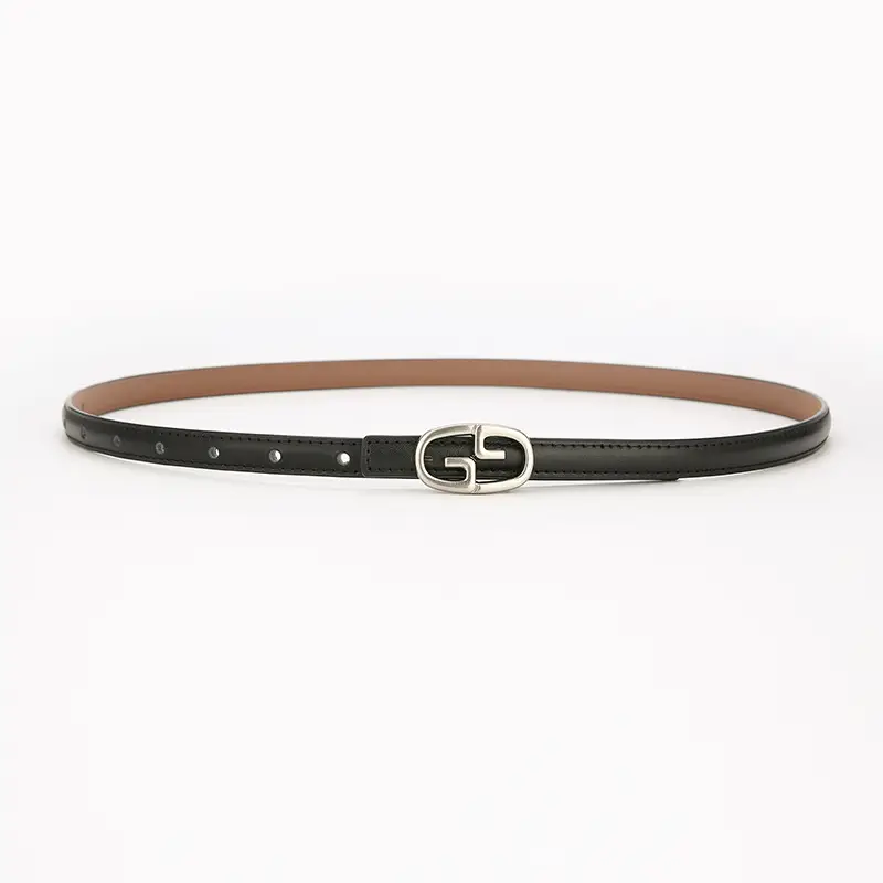Women Genuine Leather Belt Black Decoration Korean Style - Image 16
