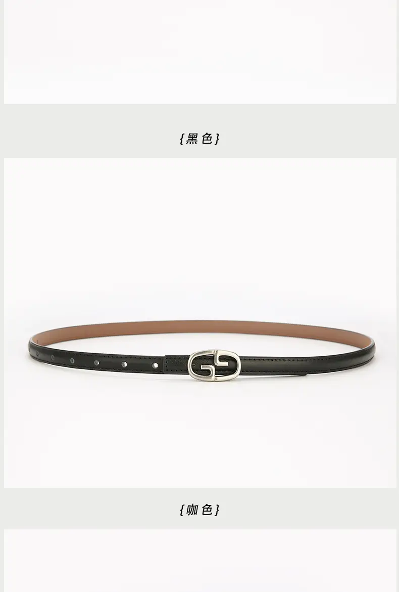 Women Genuine Leather Belt Black Decoration Korean Style — feature 12
