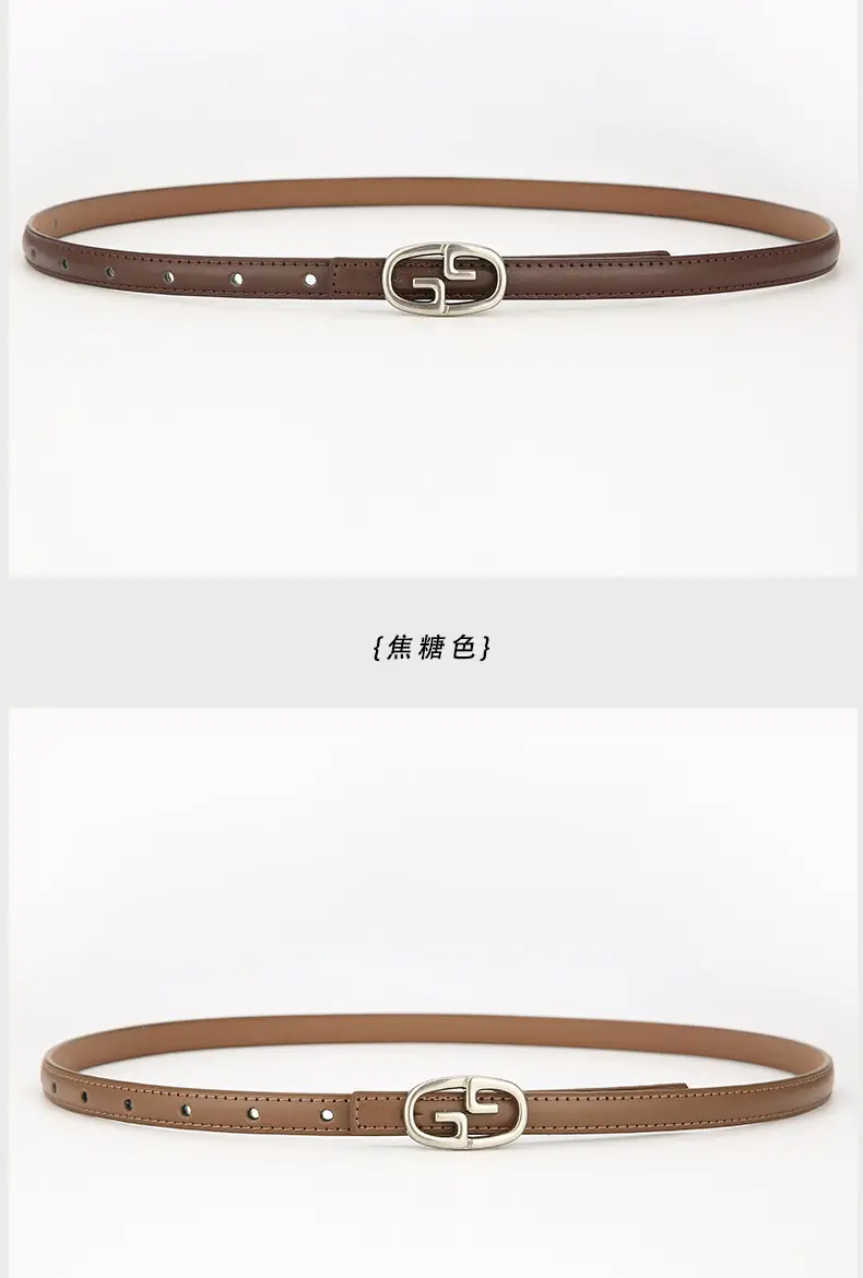 Women Genuine Leather Belt Black Decoration Korean Style — feature 13