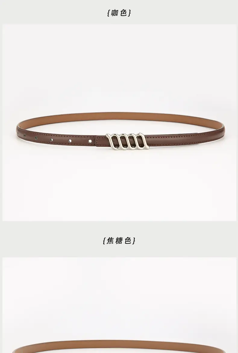 Women Genuine Leather Belt Black Decoration Korean Style — feature 9