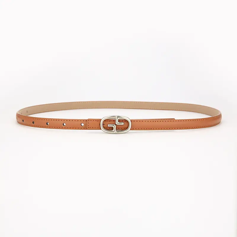 Women Genuine Leather Belt Black Decoration Korean Style - Image 2