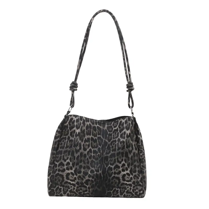 Women Leopard Print Shoulder Bag 2024 Winter New