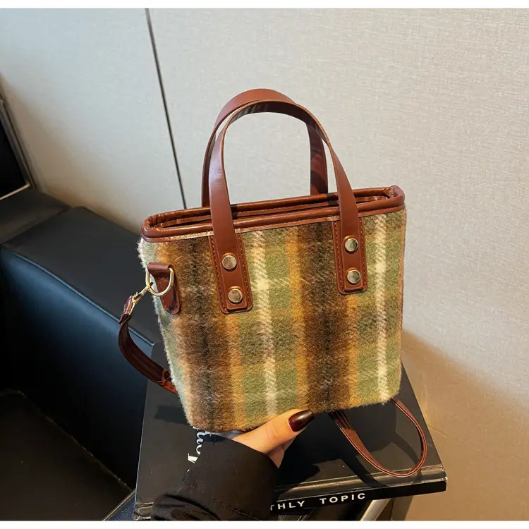 Vintage Plaid Shoulder Bag for Women 2024 — feature 20