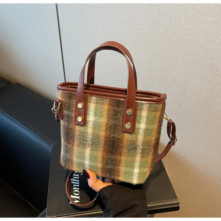 Vintage Plaid Shoulder Bag for Women 2024 — feature 21