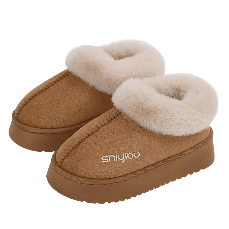 Cross-border new home cotton slippers fashion snow boots winter ladies warm Mao Mao bag with non-slip wholesale - Image 8