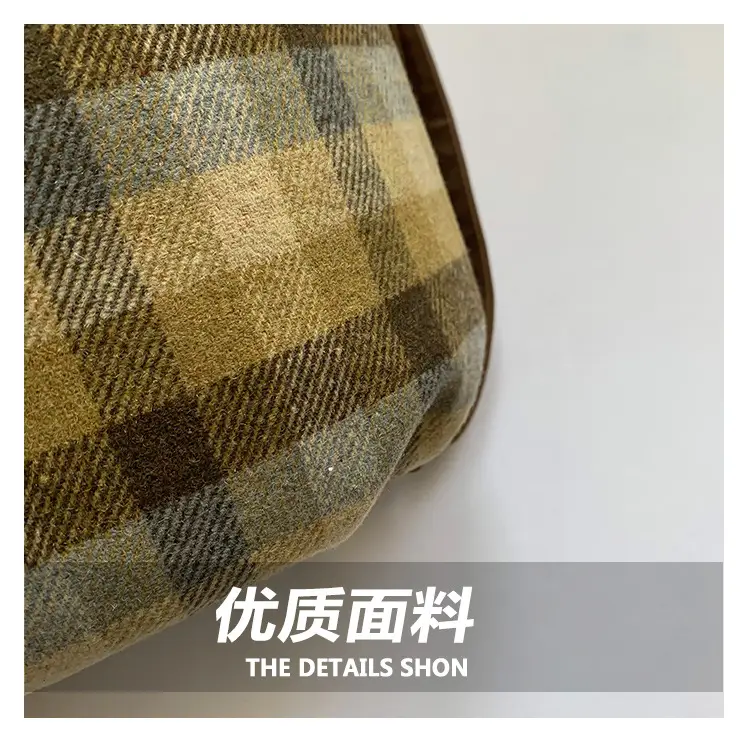 Winter Plaid Textured Shoulder Crossbody Bag Large Capacity — feature 6