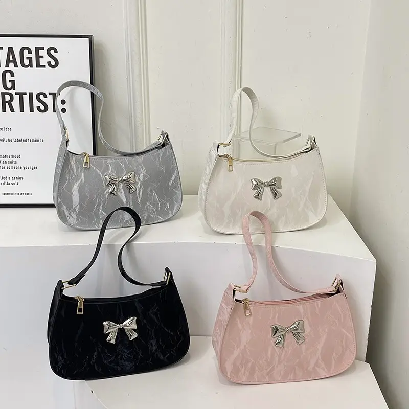 Pink Butterfly Bow Shoulder Bag for Women - Image 7