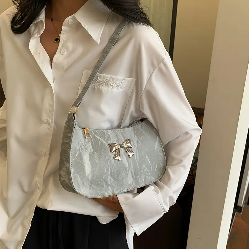 Pink Butterfly Bow Shoulder Bag for Women - Image 8