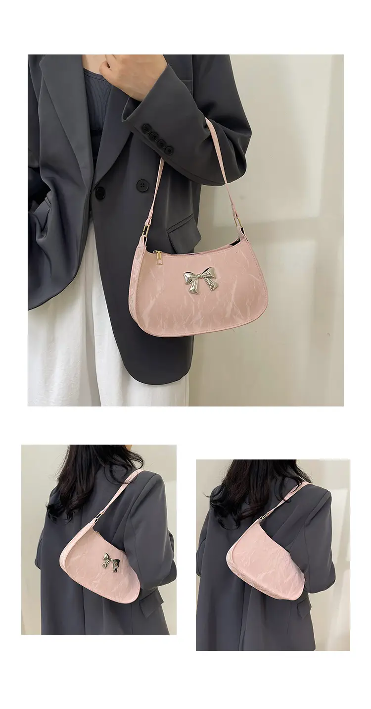 Pink Butterfly Bow Shoulder Bag for Women — feature 12