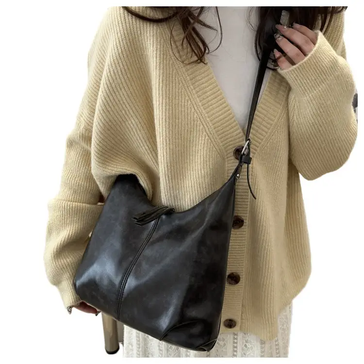 Retro Brown Underarm Bag for Women 2026 - Image 11