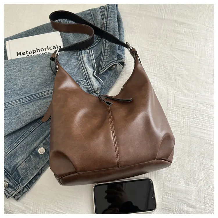 Retro Brown Underarm Bag for Women 2026 — feature 43