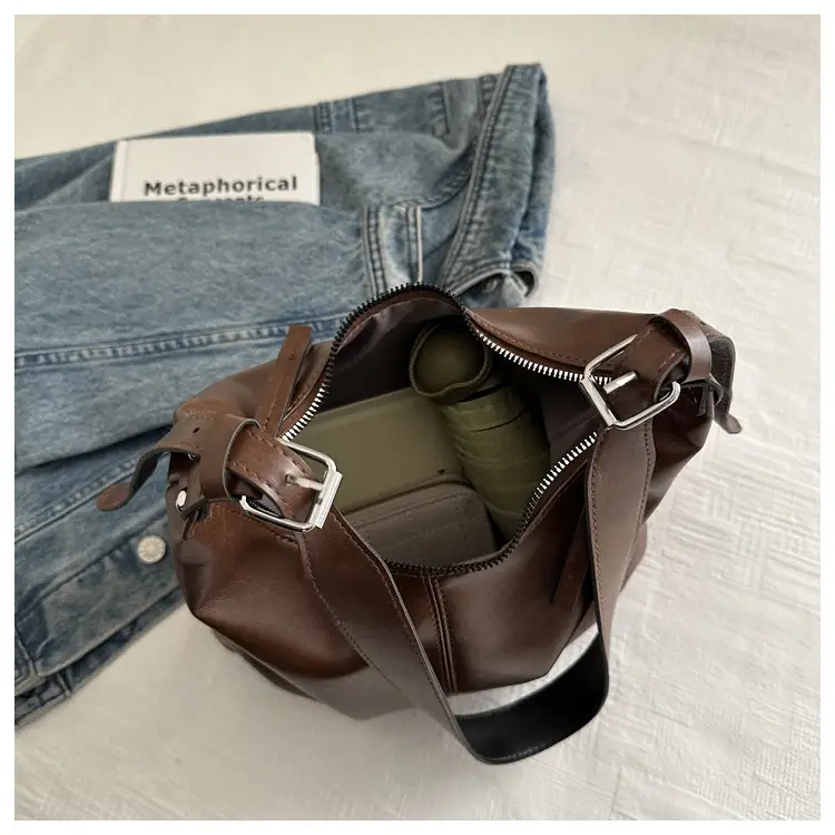 Retro Brown Underarm Bag for Women 2026 — feature 45