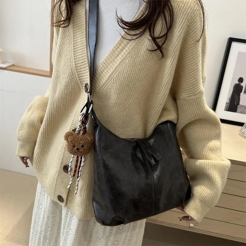 Retro Brown Underarm Bag for Women 2026 - Image 4