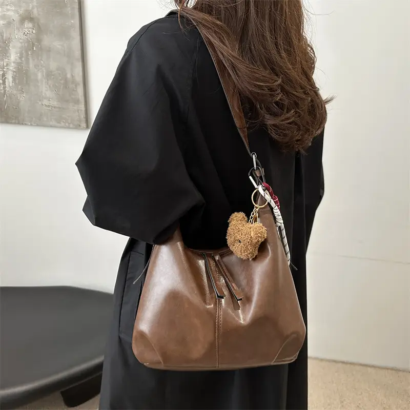 Retro Brown Underarm Bag for Women 2026 - Image 5