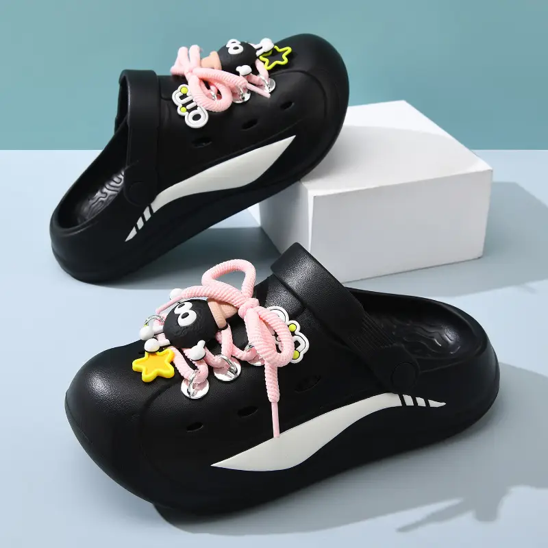 Thick-Soled Croc Shoes Women's Outerwear Summer Heightening Slippers Eva Wear-Resistant Anti-Slip and Deodorant Seaside Baotou Slippers - Image 5