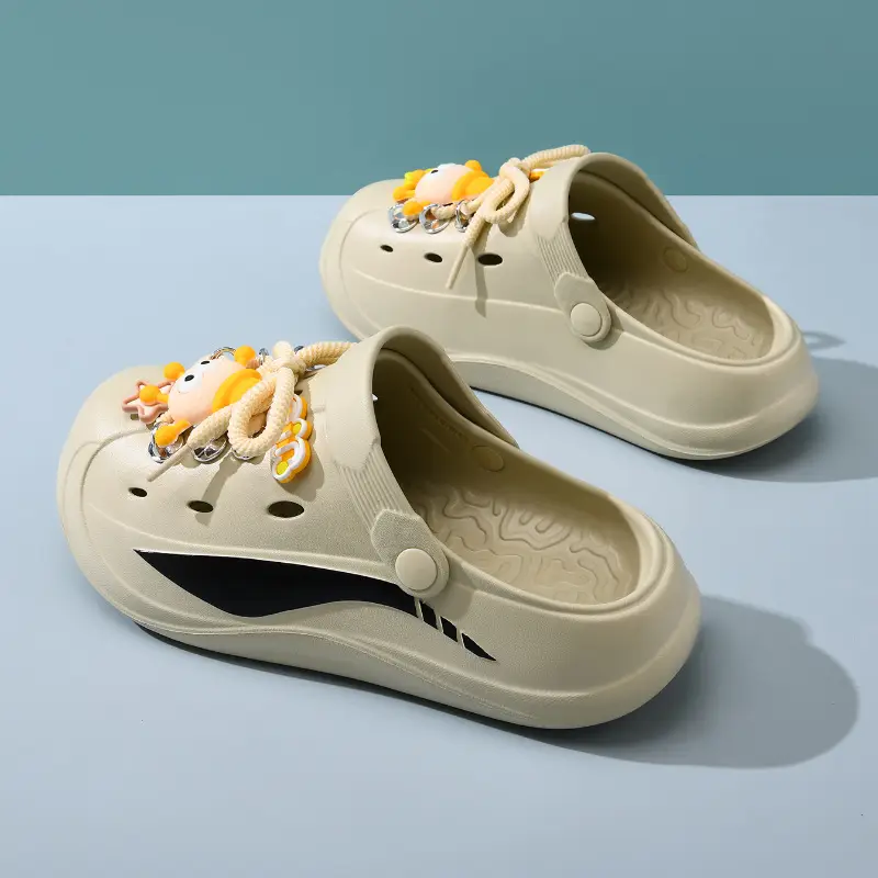 Thick-Soled Croc Shoes Women's Outerwear Summer Heightening Slippers Eva Wear-Resistant Anti-Slip and Deodorant Seaside Baotou Slippers - Image 6