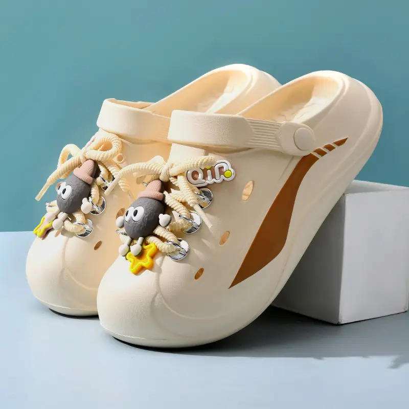 Thick-Soled Croc Shoes Women's Outerwear Summer Heightening Slippers Eva Wear-Resistant Anti-Slip and Deodorant Seaside Baotou Slippers - Image 8