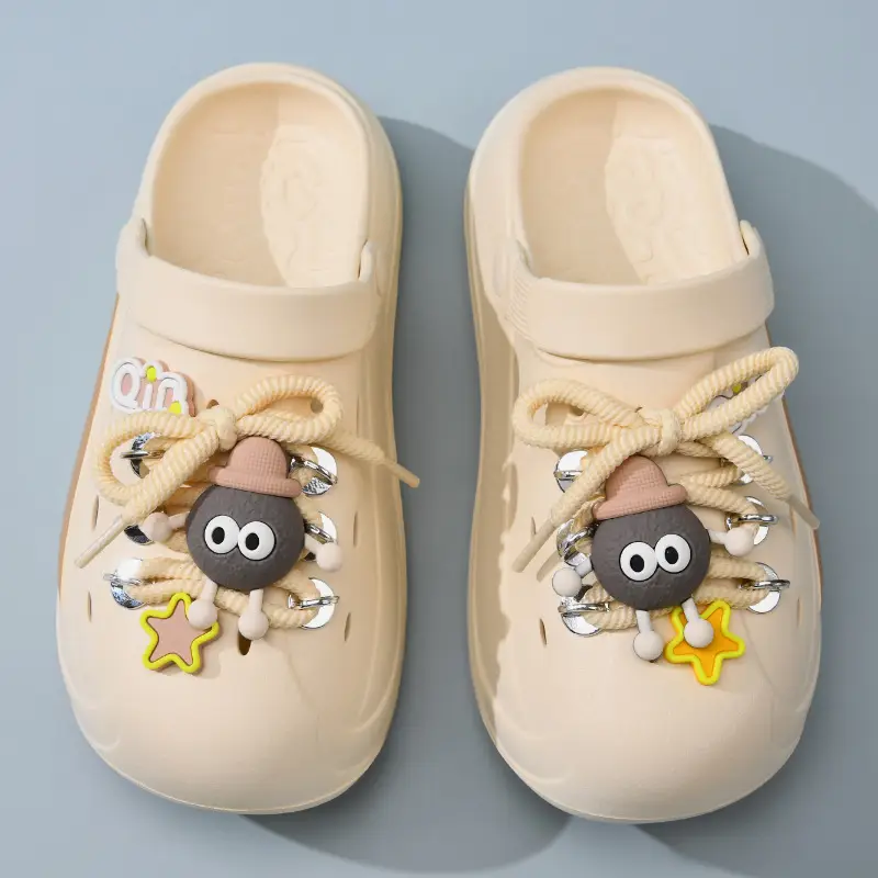 Thick-Soled Croc Shoes Women's Outerwear Summer Heightening Slippers Eva Wear-Resistant Anti-Slip and Deodorant Seaside Baotou Slippers - Image 4