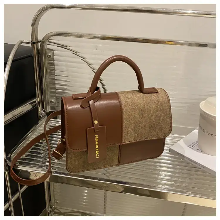2026 Spring Shoulder Crossbody Patchwork Handbag Blue Grey White — feature 41