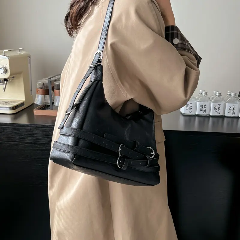 Vintage Brown Belt Bag for Women Winter Casual - Image 7