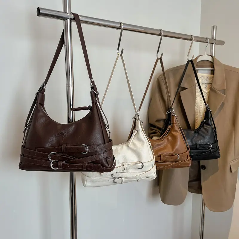 Vintage Brown Belt Bag for Women Winter Casual - Image 8