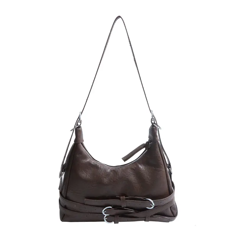 Vintage Brown Belt Bag for Women Winter Casual - Image 9