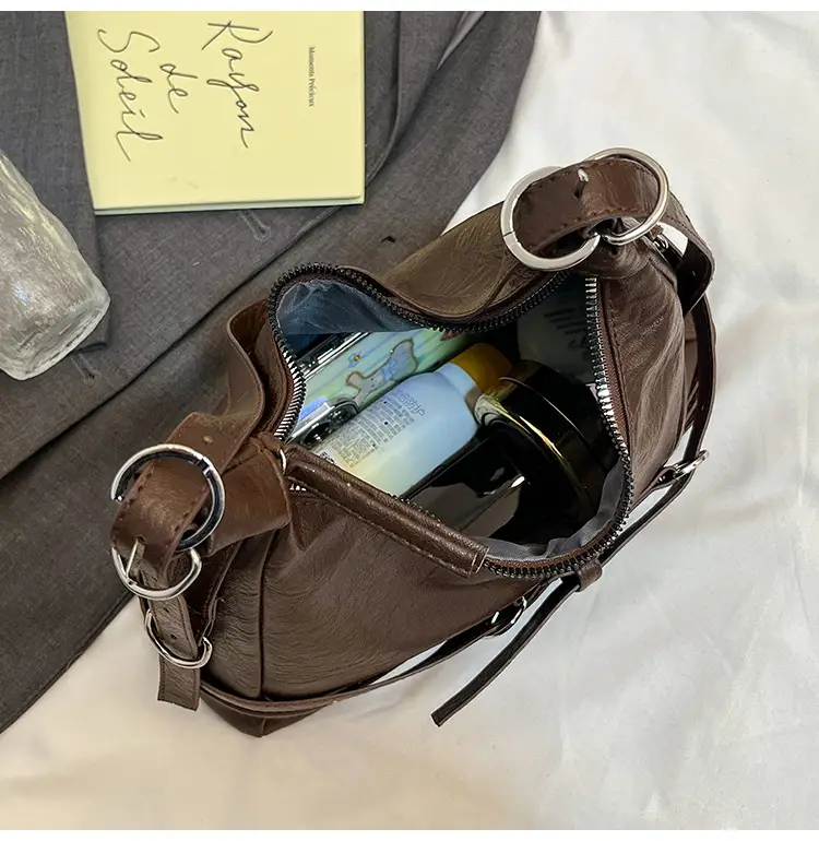 Vintage Brown Belt Bag for Women Winter Casual — feature 10