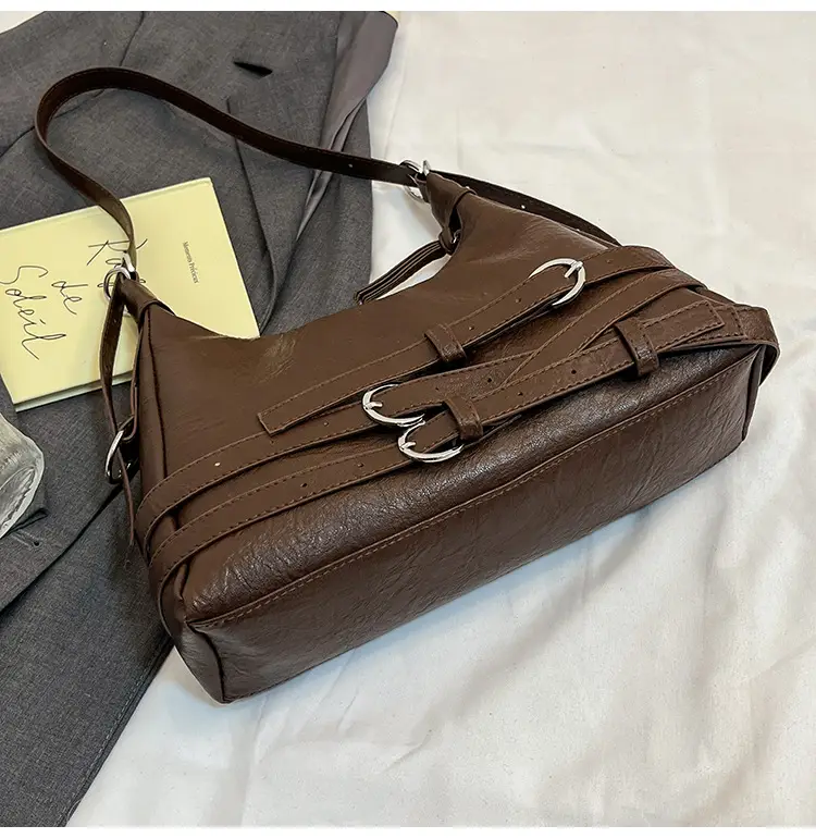 Vintage Brown Belt Bag for Women Winter Casual — feature 11