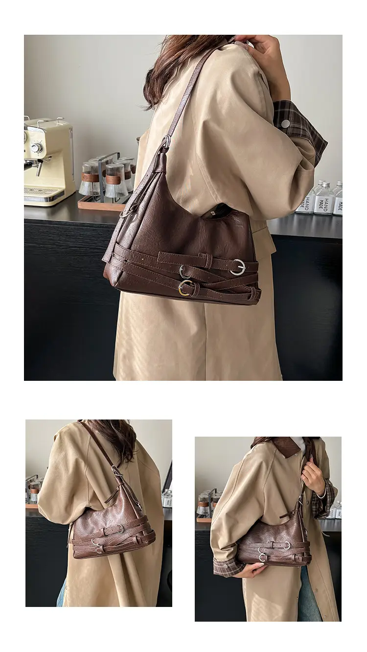 Vintage Brown Belt Bag for Women Winter Casual — feature 20