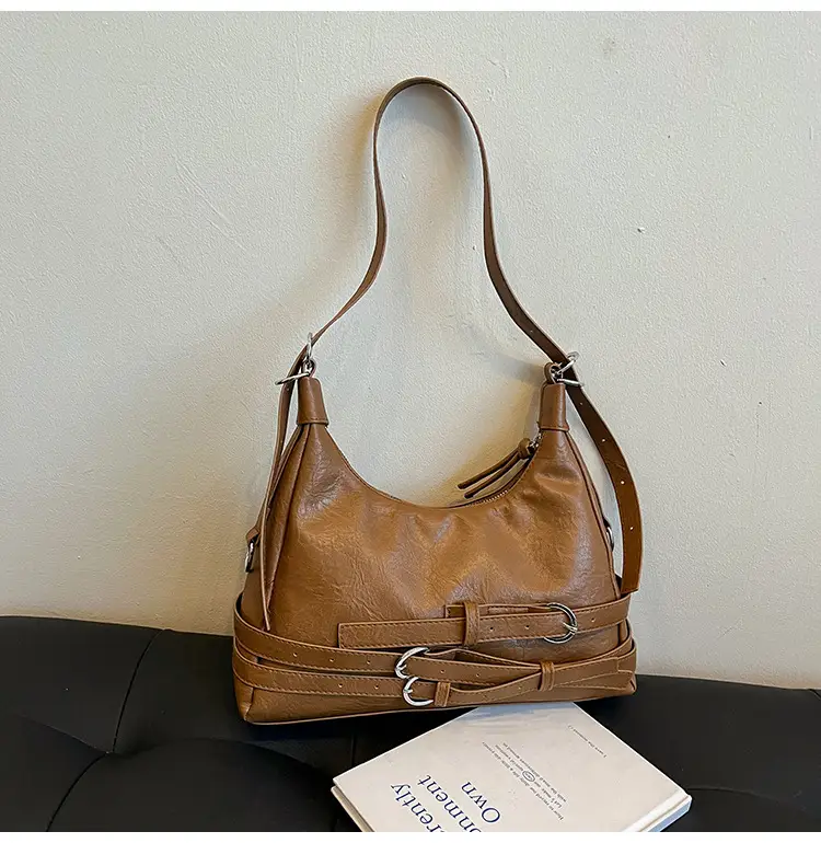 Vintage Brown Belt Bag for Women Winter Casual — feature 24