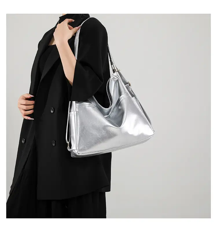 Women Red Glossy Shoulder Bag 2024 Winter School Use — feature 14