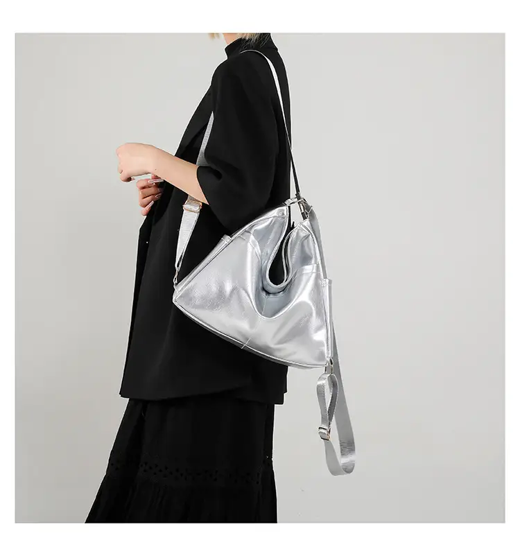 Women Red Glossy Shoulder Bag 2024 Winter School Use — feature 15
