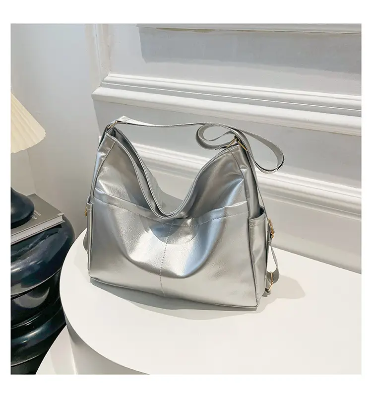 Women Red Glossy Shoulder Bag 2024 Winter School Use — feature 24