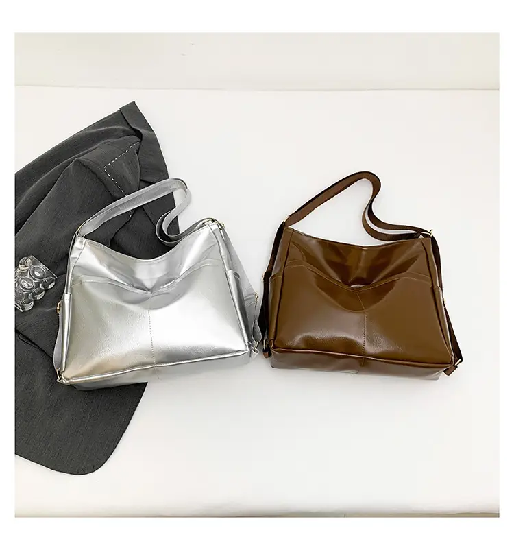 Women Red Glossy Shoulder Bag 2024 Winter School Use — feature 28