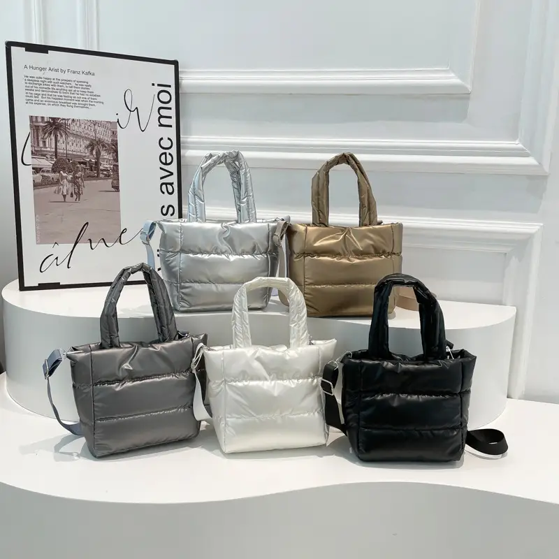 Winter Cotton Padded Shoulder Bag Cute All-match - Image 9