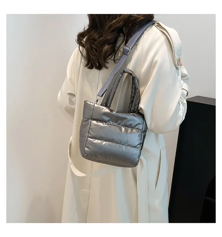 Winter Cotton Padded Shoulder Bag Cute All-match — feature 18