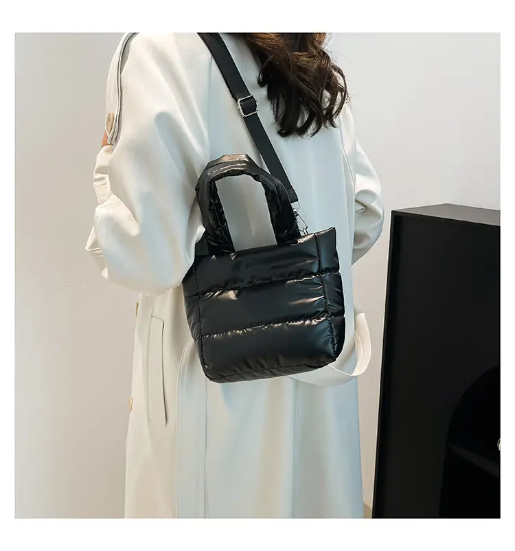Winter Cotton Padded Shoulder Bag Cute All-match — feature 22