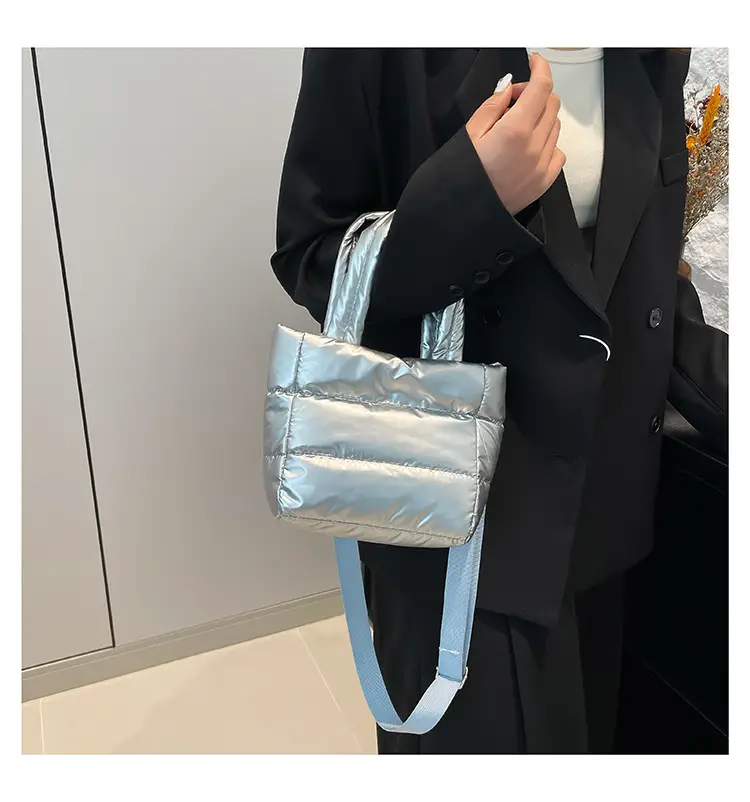 Winter Cotton Padded Shoulder Bag Cute All-match — feature 23