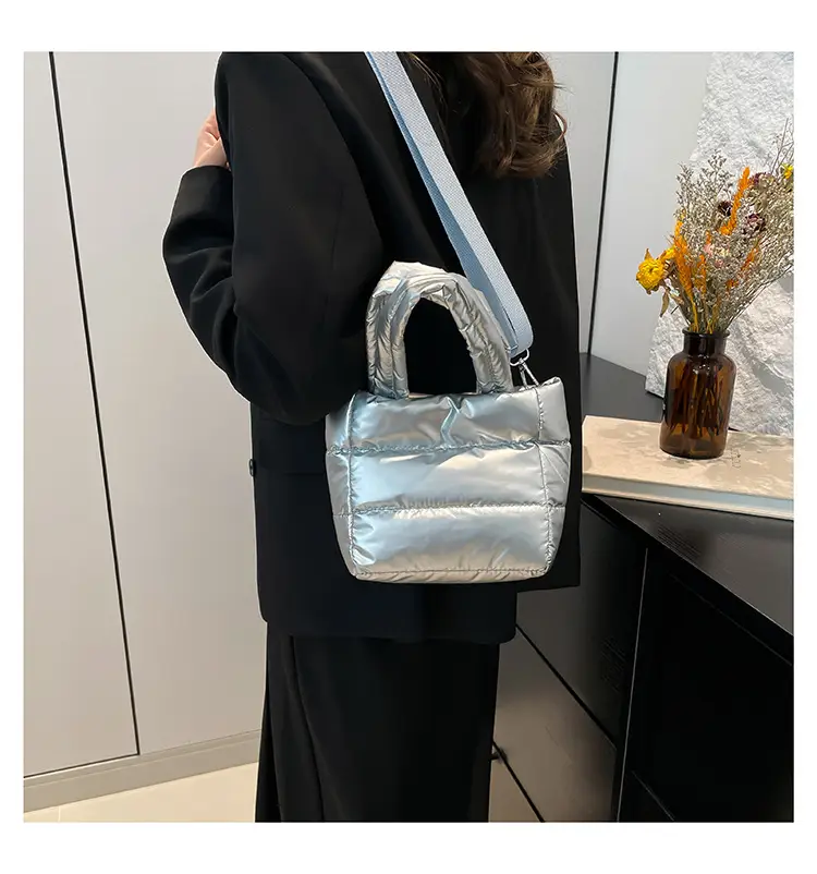Winter Cotton Padded Shoulder Bag Cute All-match — feature 24