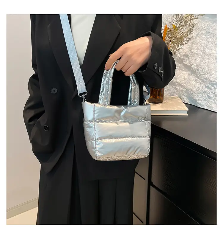 Winter Cotton Padded Shoulder Bag Cute All-match — feature 25