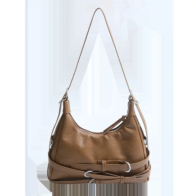 Women's Brown Leather Shoulder Crossbody Bag Large Capacity 2024 - Image 9