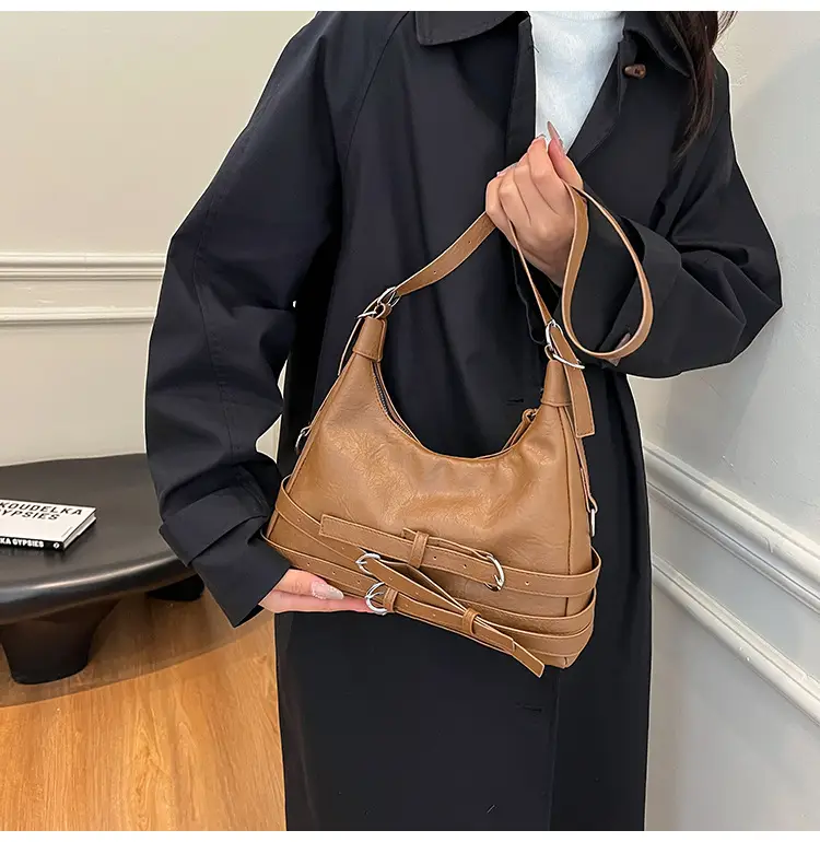 Women's Brown Leather Shoulder Crossbody Bag Large Capacity 2024 — feature 23
