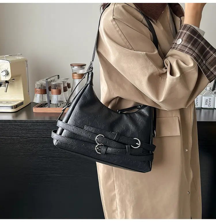 Women's Brown Leather Shoulder Crossbody Bag Large Capacity 2024 — feature 32
