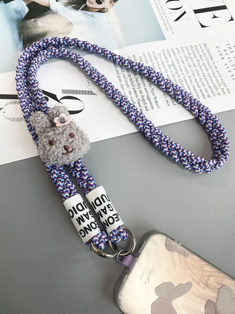 Rabbit Hanging Chain Crossbody Strap Purple — feature 10